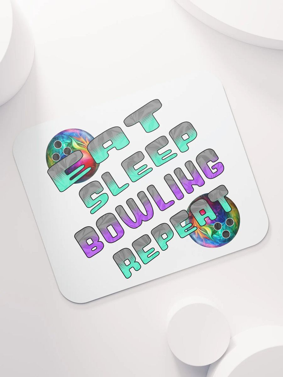 Eat Sleep Bowling Repeat Angle Colorful Ball Mouse Pad product image (5)