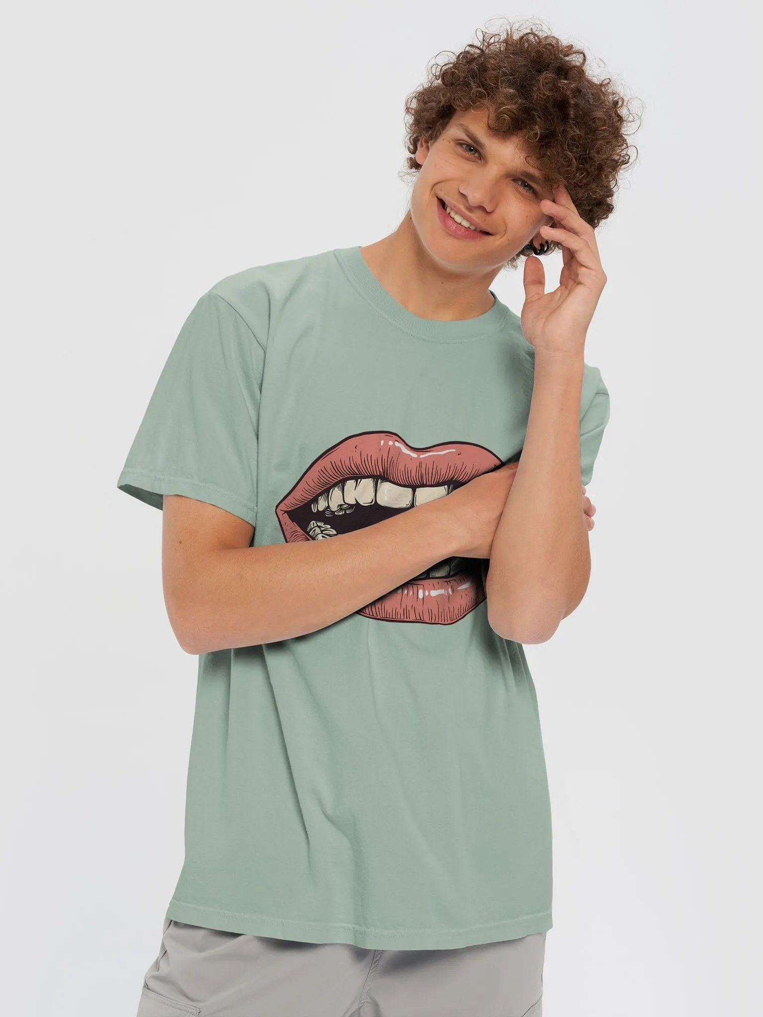 Open Mouth Illustration Comfort Cotton T-Shirt product image (60)