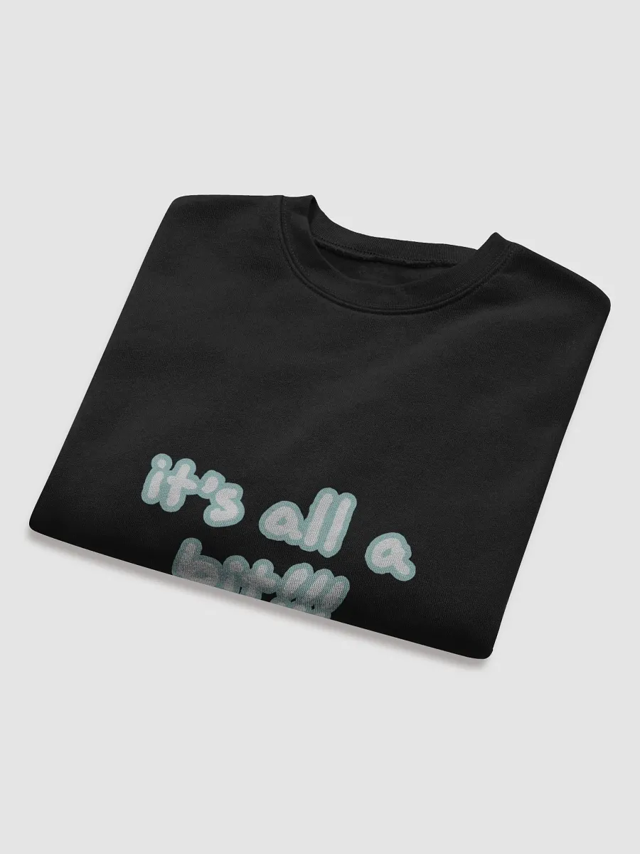 “It’s all a bit!!!” (sm. lined design, #CCE1C4) Women's Fleece Crop Sweatshirt product image (8)