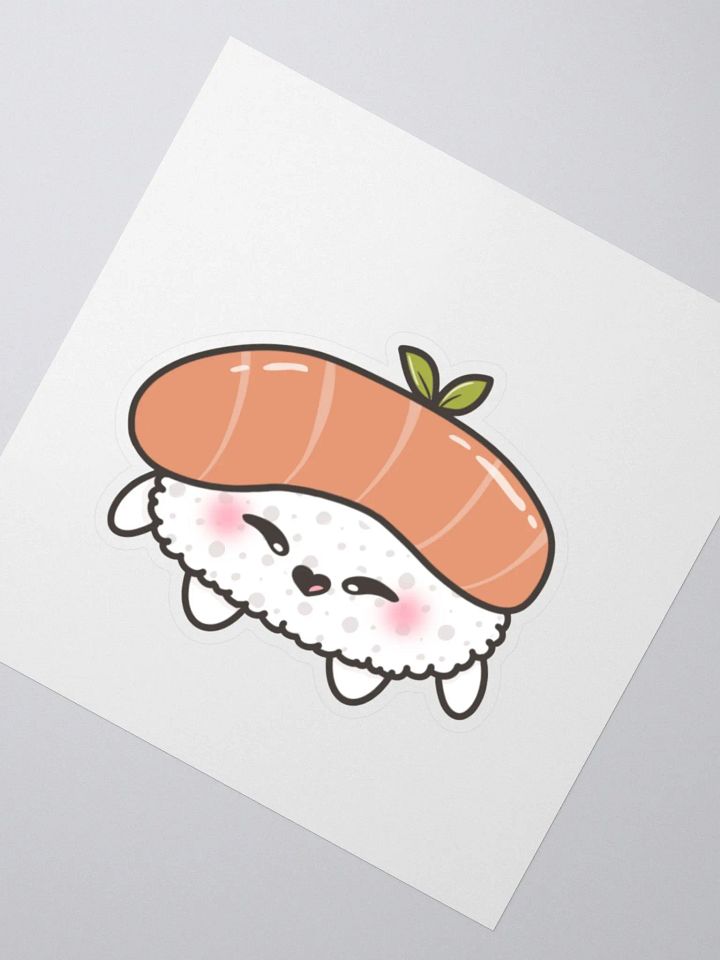 Cute Kawaii Nigiri Sushi Kiss Cut Sticker product image (2)