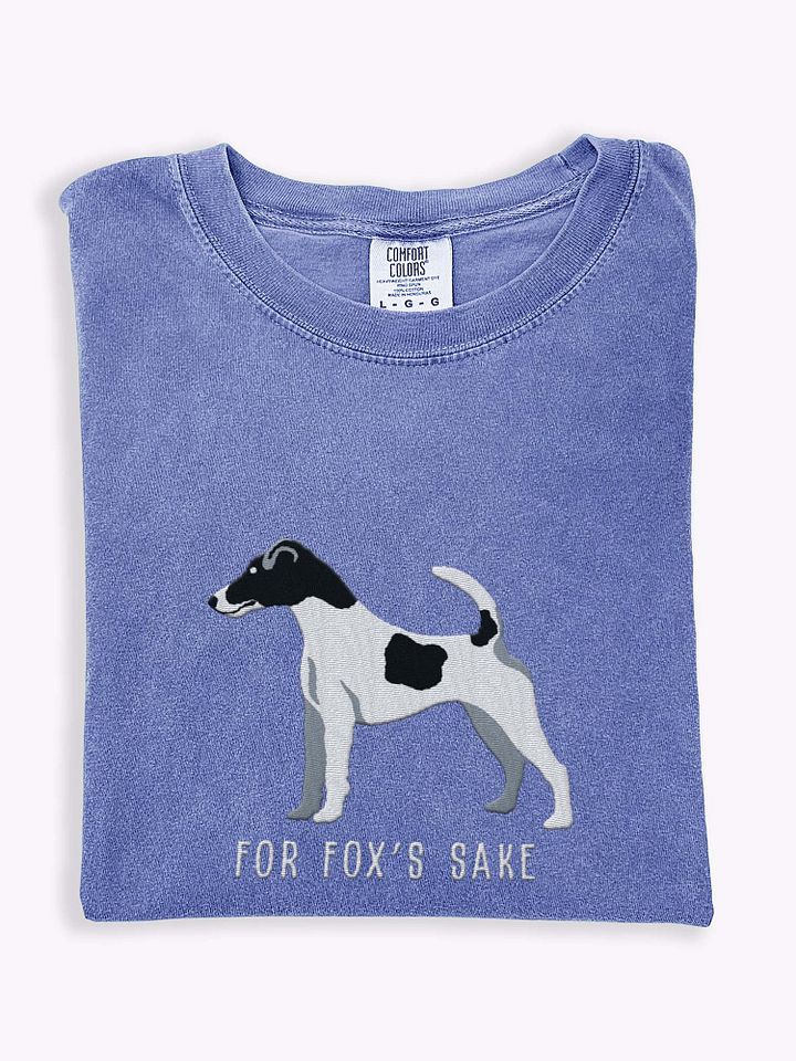 For Fox's Sake T-Shirt(Embroidered) of a Smooth Fox Terrier(Black & White 2) product image (1)