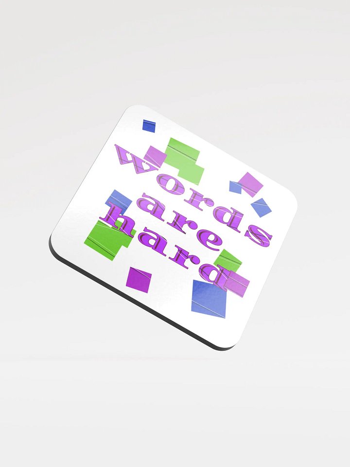 words are hard coaster product image (1)