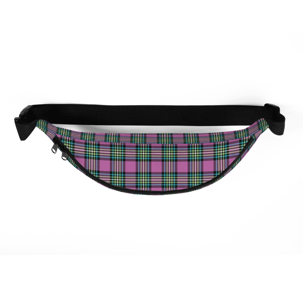 Purple Orchid and Turquoise Plaid Fanny Pack product image (5)