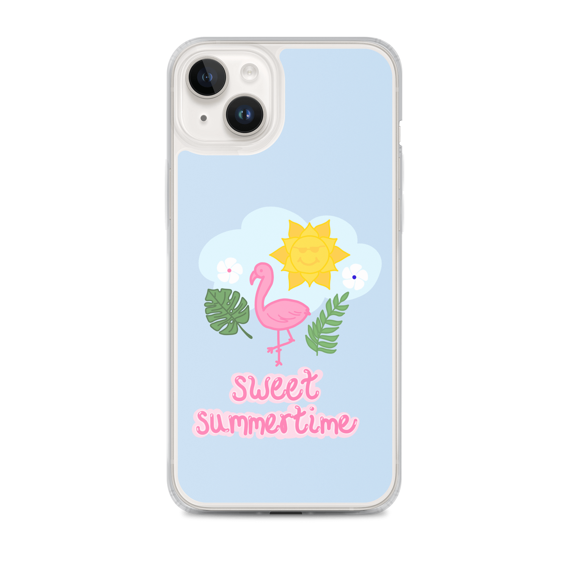 Sweet Summertime- Blue Background Phone Case product image (1)