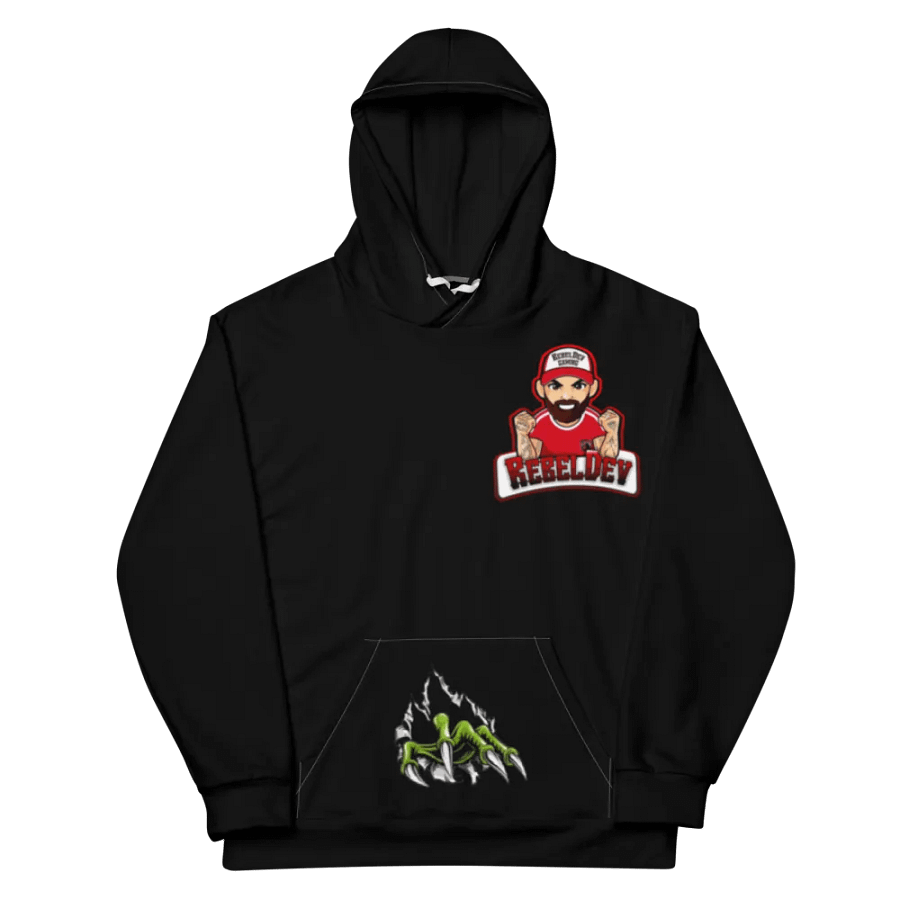 RebelDev black hoodie product image (10)