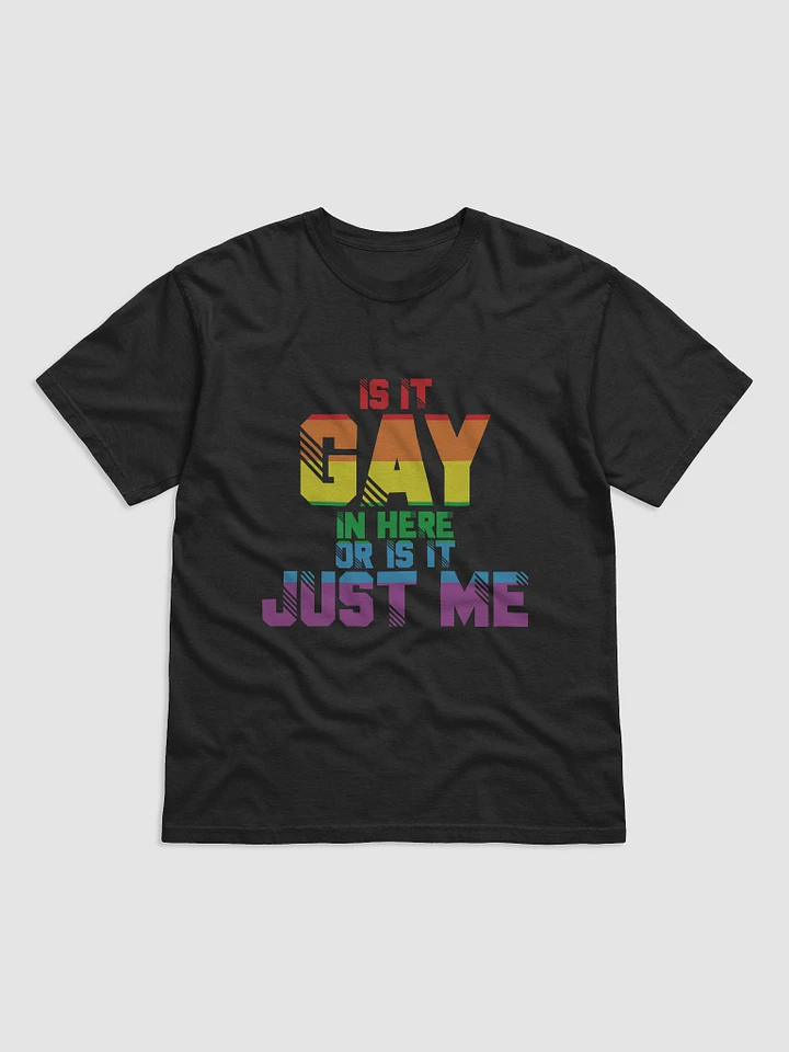 IS IT GAY IN HERE OR JUST ME T-SHIRT product image (1)