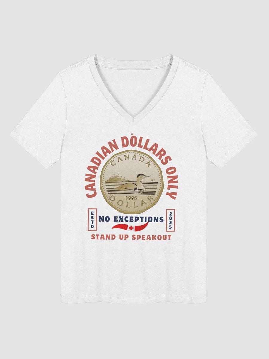 Canadian Dollar Coin Loon V-Neck Tee product image (14)