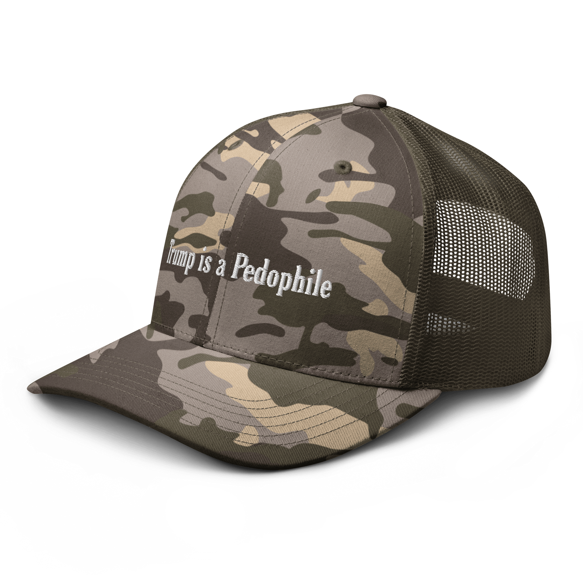 Trump is a Pedo Camo Trucker Hat product image (4)