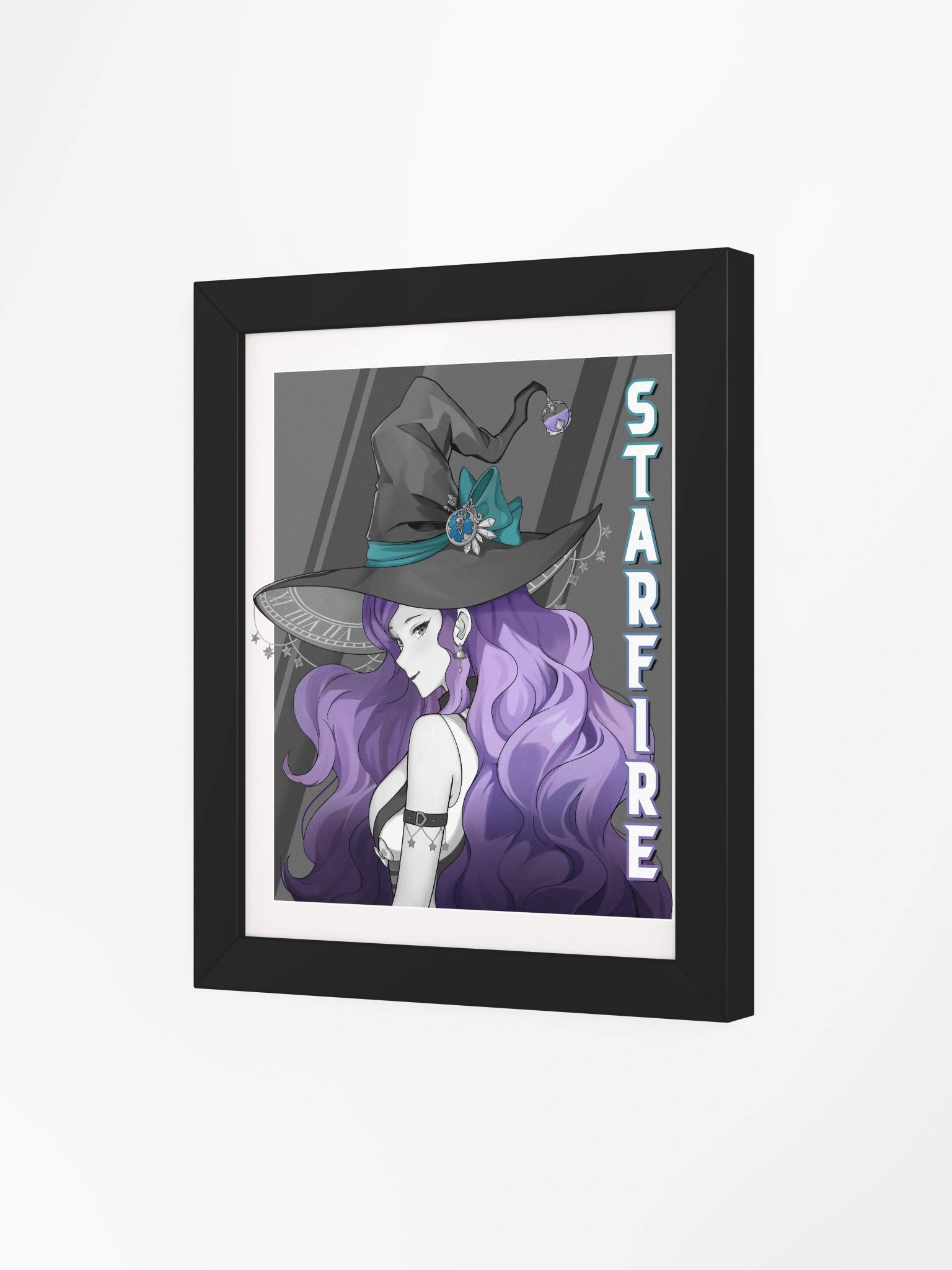 "Monochrome" Constellation Sorceress Starfire Framed Matte Poster product image (6)