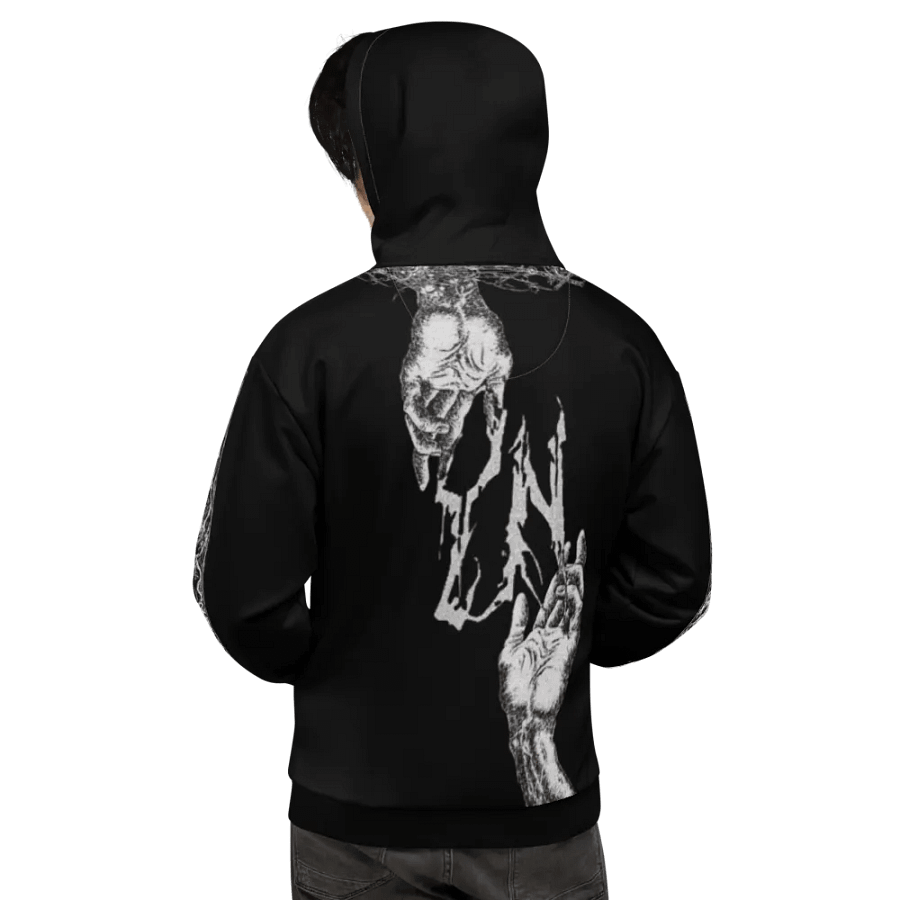 Black Crusifix Chain Hoodie product image (6)