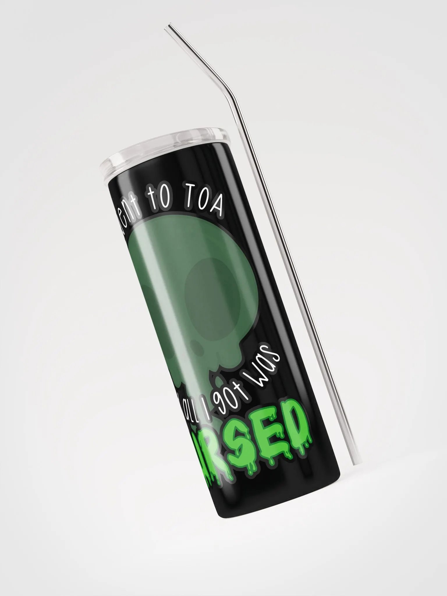 All I Got Was Cursed - Evoker - Tumbler w/Straw product image (5)