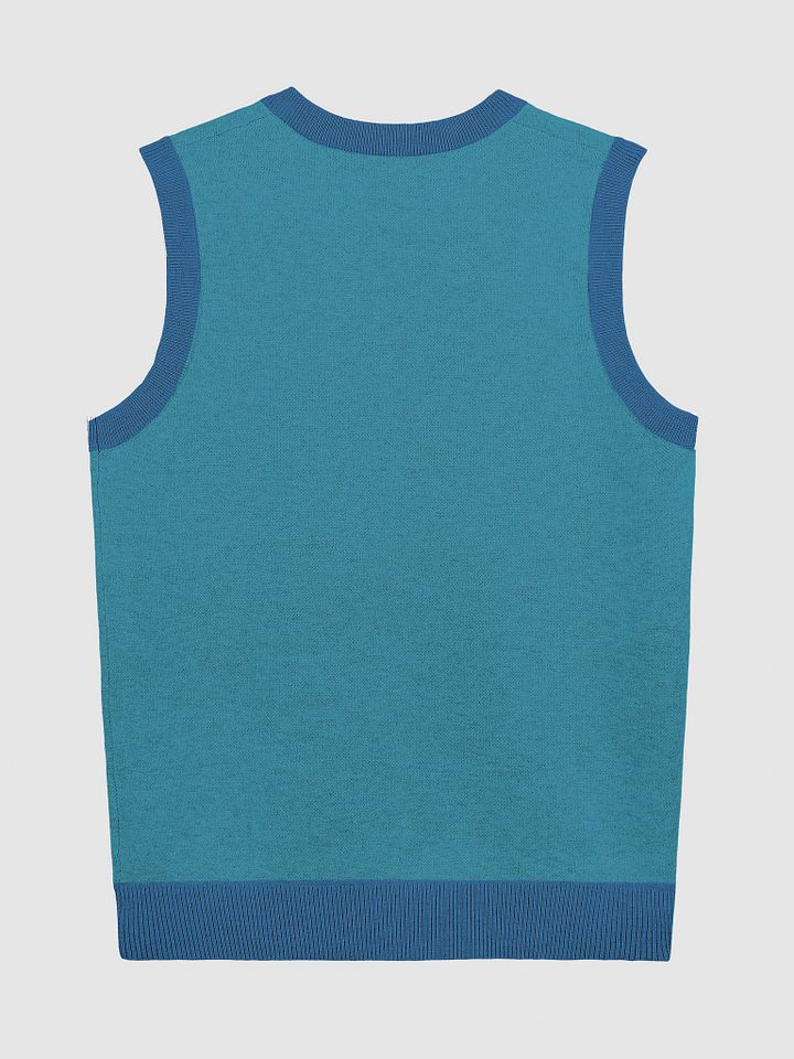 PLEASE DON'T MAKE ME TALK (duotone teal) knitwear vest product image (8)