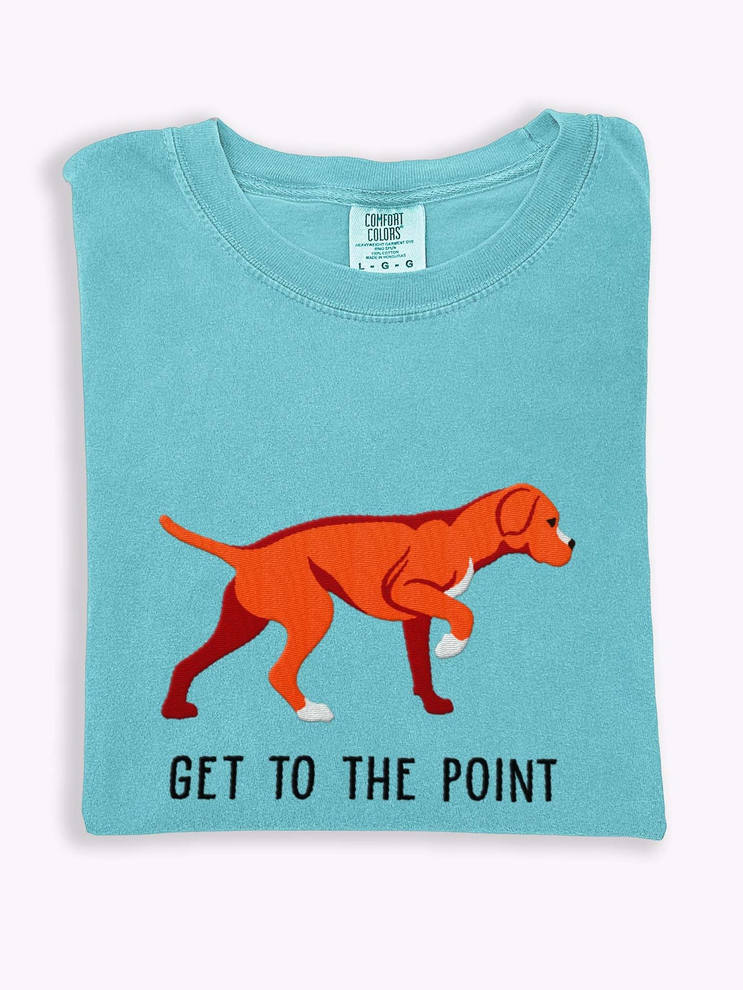Get to the Point T-Shirt(Embroidered) of a Portuguese Pointer(Red) product image (1)