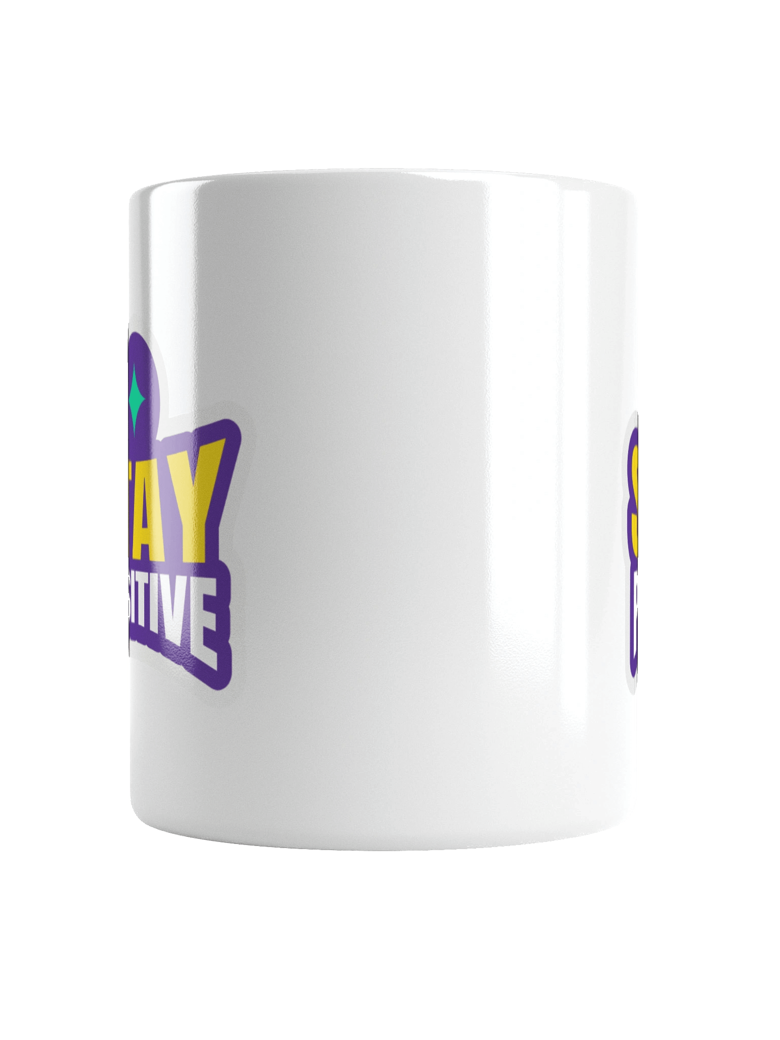 Stay Positive White Glossy Mug product image (6)
