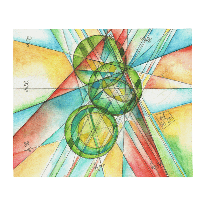 Circles to Circles #4 - Stereographic Projection Mathematical Art Blanket product image (2)
