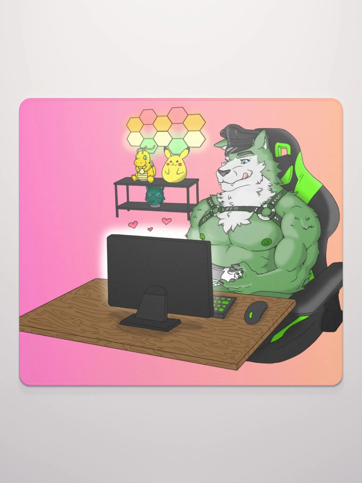 Cozy Wolf Dad Gaming Mouse Pad (Sunrise / Left) product image (4)