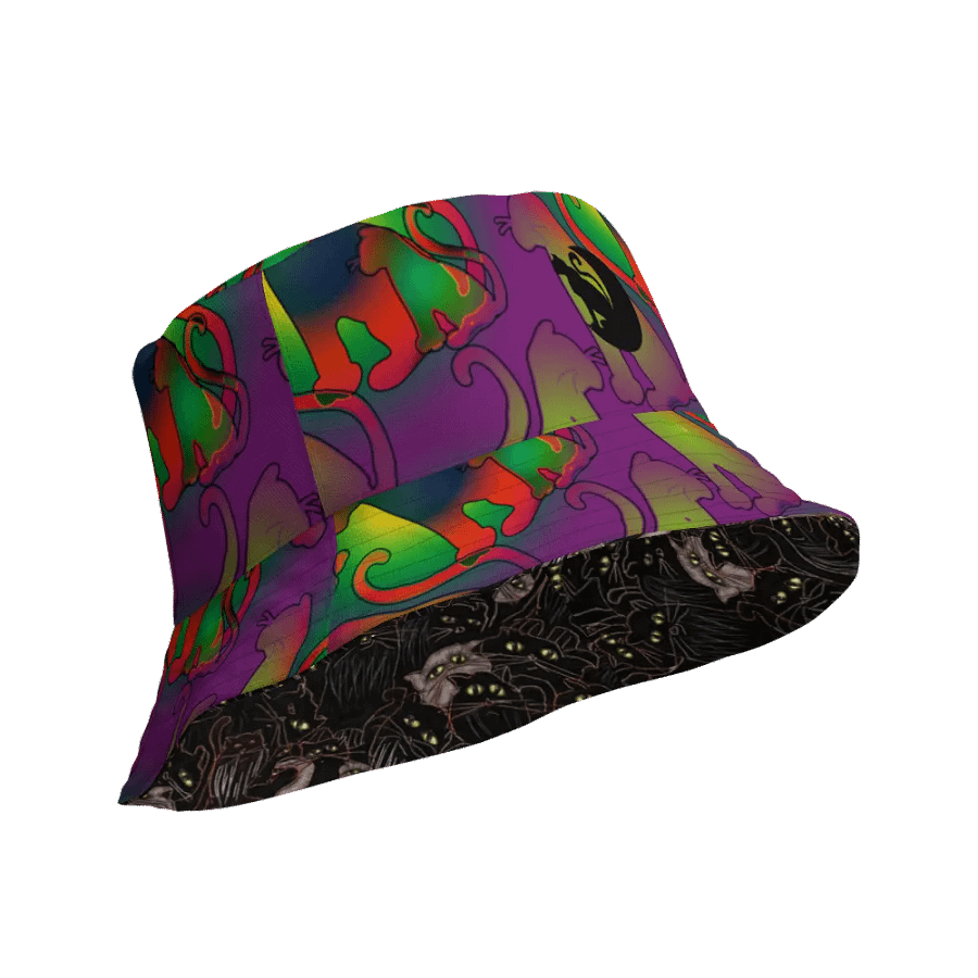 Abstract and Black Cats Bucket Hat product image (10)