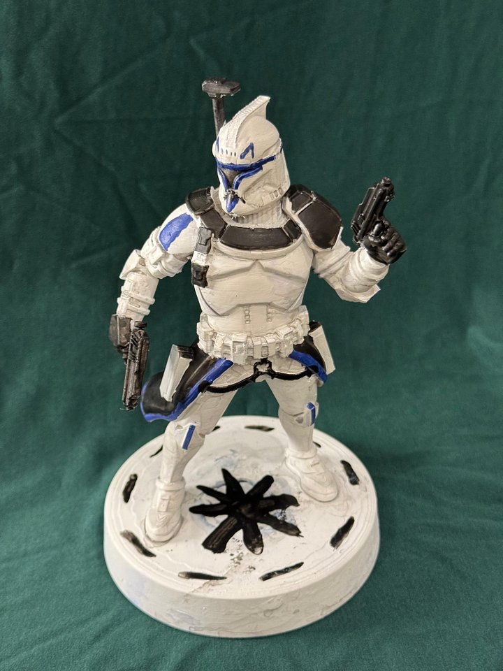 Battle-Worn Clone Trooper Hand-Painted 3D Printed Collectible product image (1)