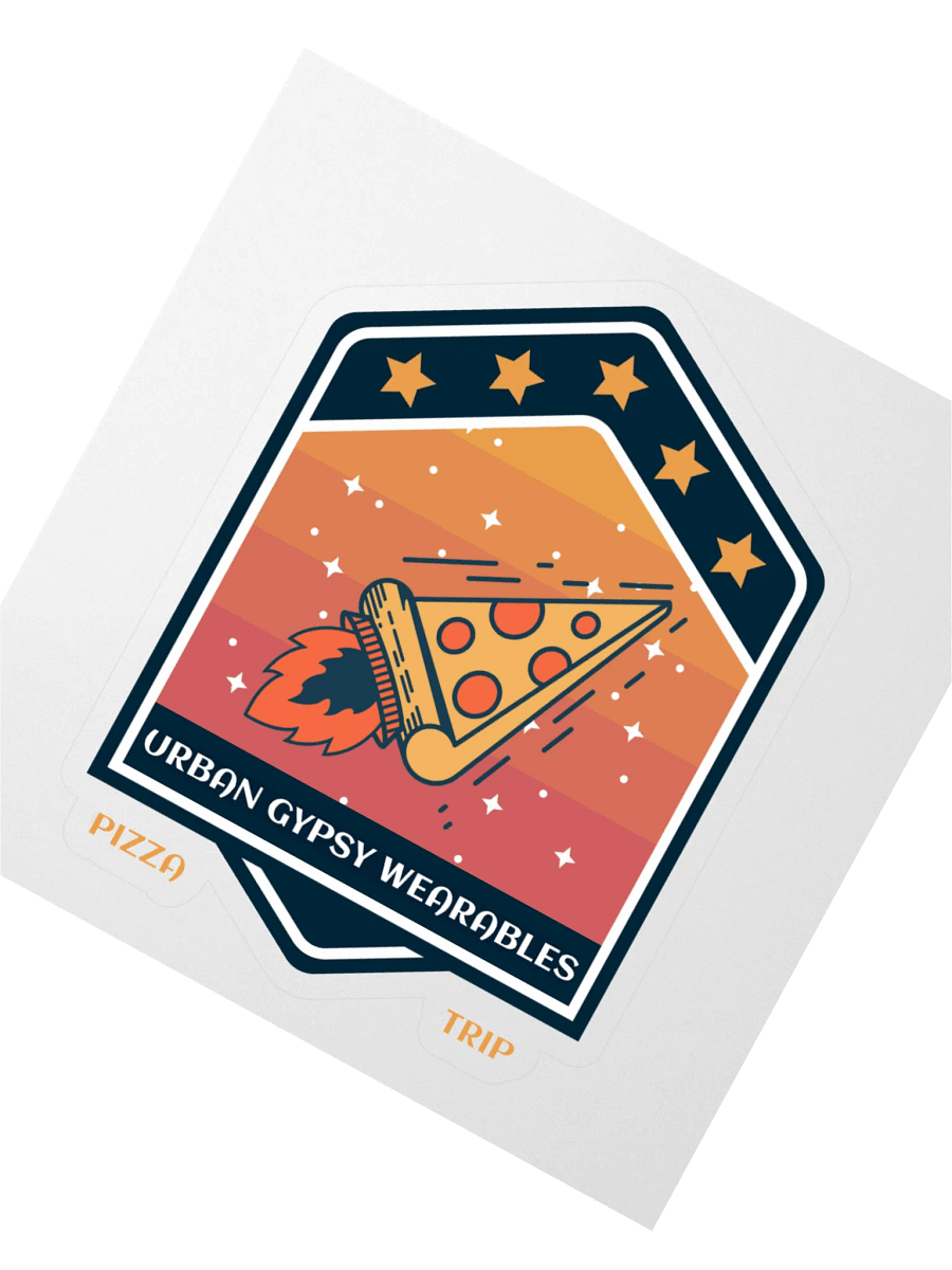 Pizza Trip Rocket Kiss Cut Stickers product image (2)