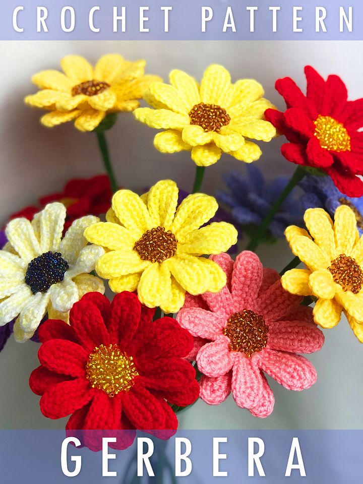 Gerbera Daisy Crochet Pattern product image (1)