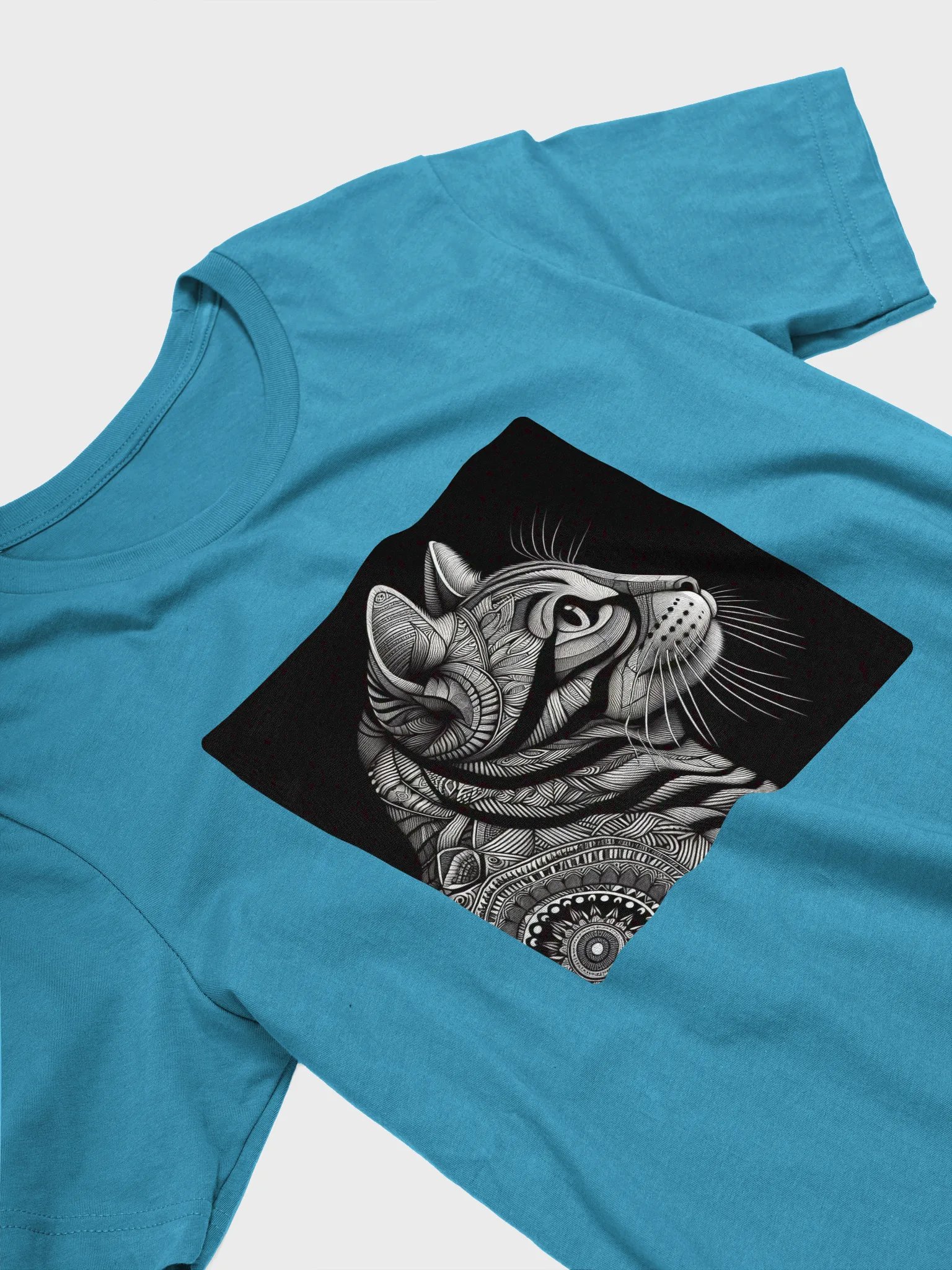 Geometric Feline Profile T-Shirt product image (26)