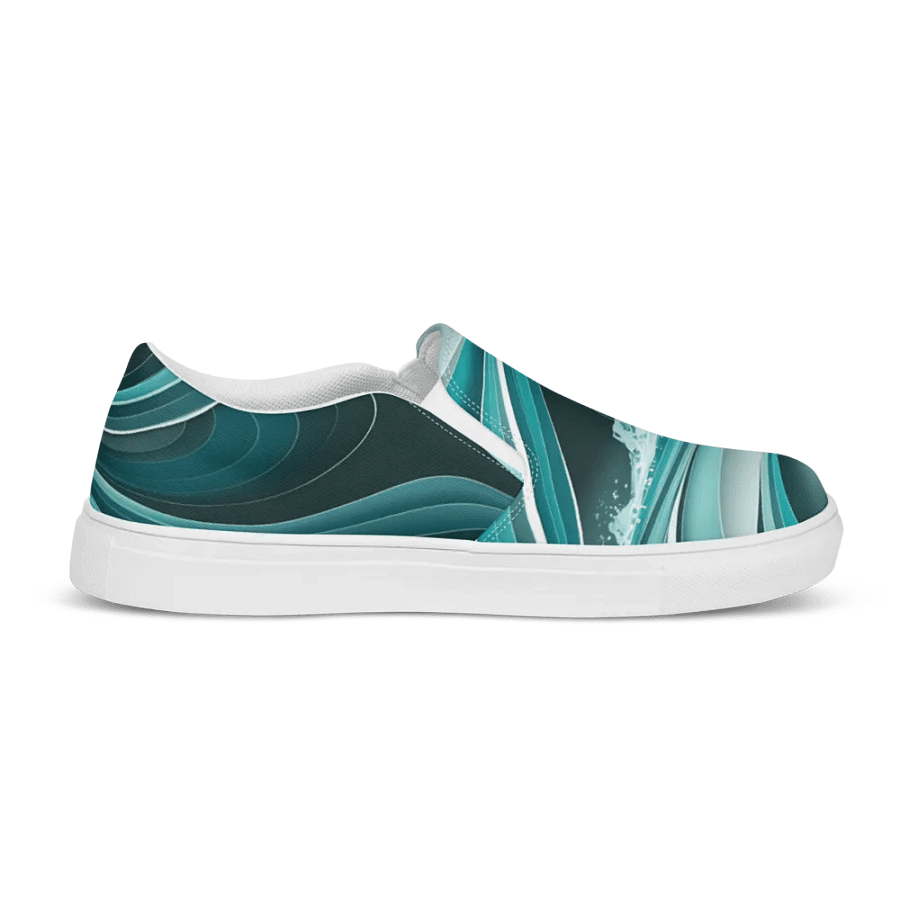 Ocean Waves Men's Slip-On Canvas Shoes product image (10)