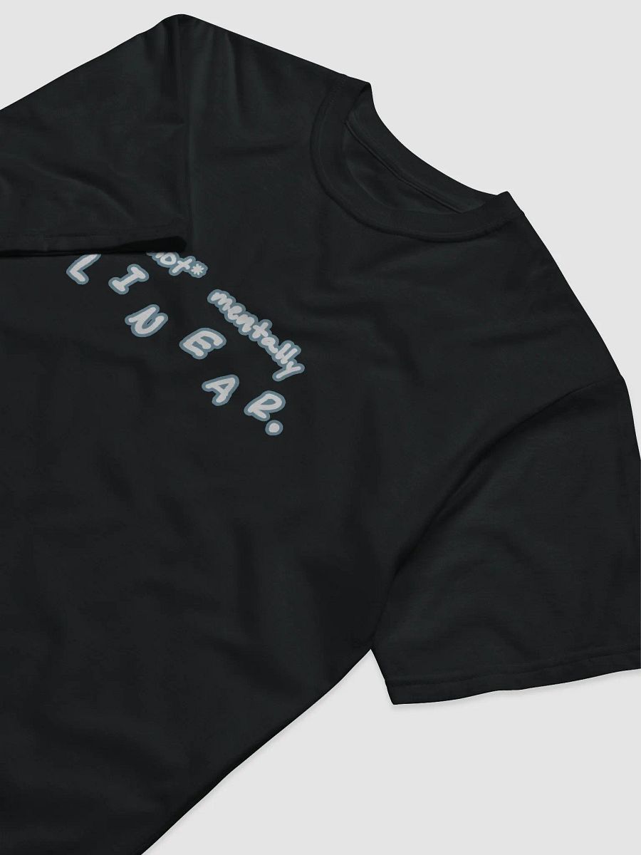 *not* mentally linear (lined design, #709AAF) unisex eco tee product image (5)
