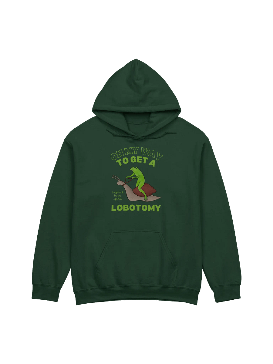 On My Way To Get A Lobotomy Frog On A Snail Hoodie product image (1)