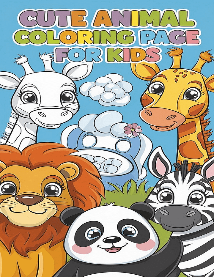 Cute Animals Coloring Book for Kids - Fun for Children product image (1)