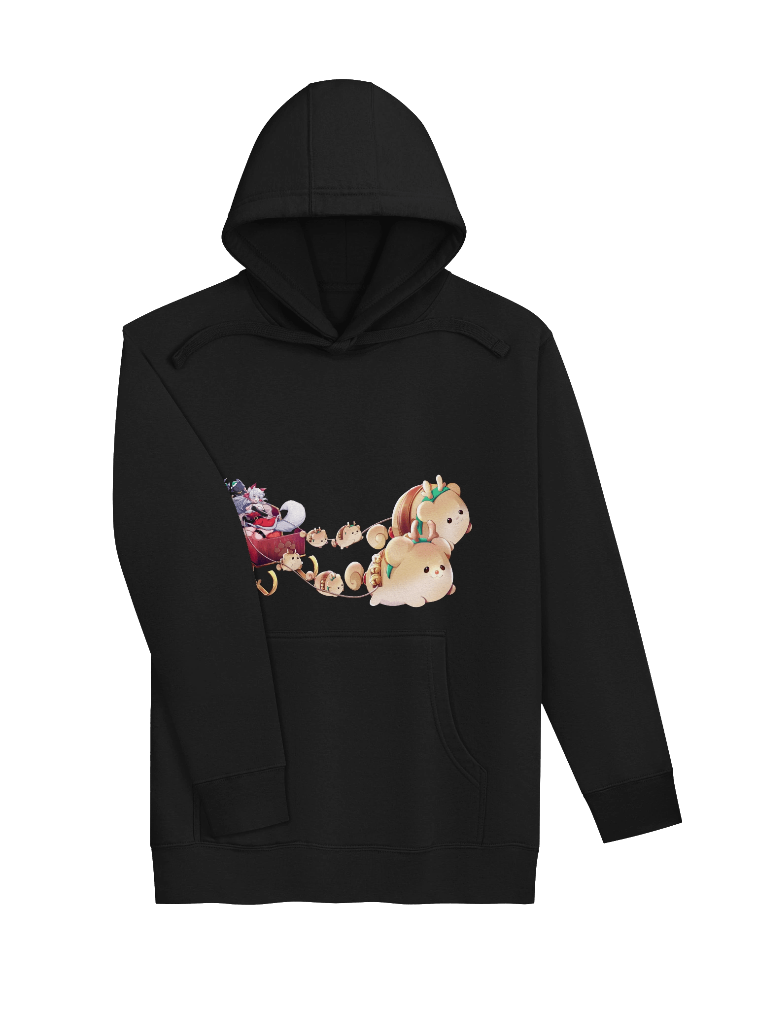 Paws's Sleigh Ride Unisex Hoodie (Front) product image (3)