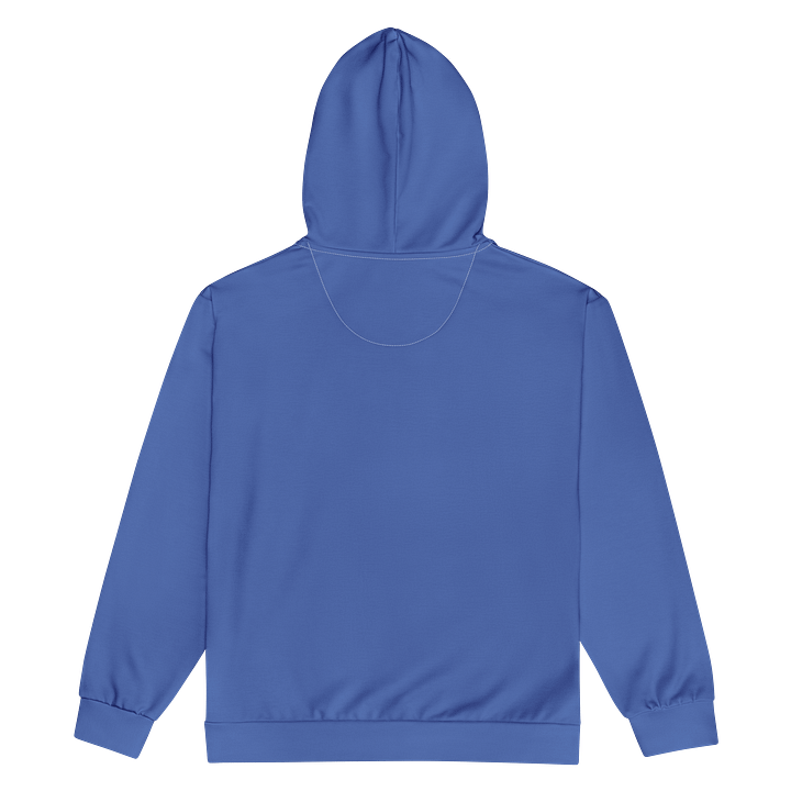 Santa Fe Blue Solid Color Eco Friendly Unisex Zip Hoodie product image (2)