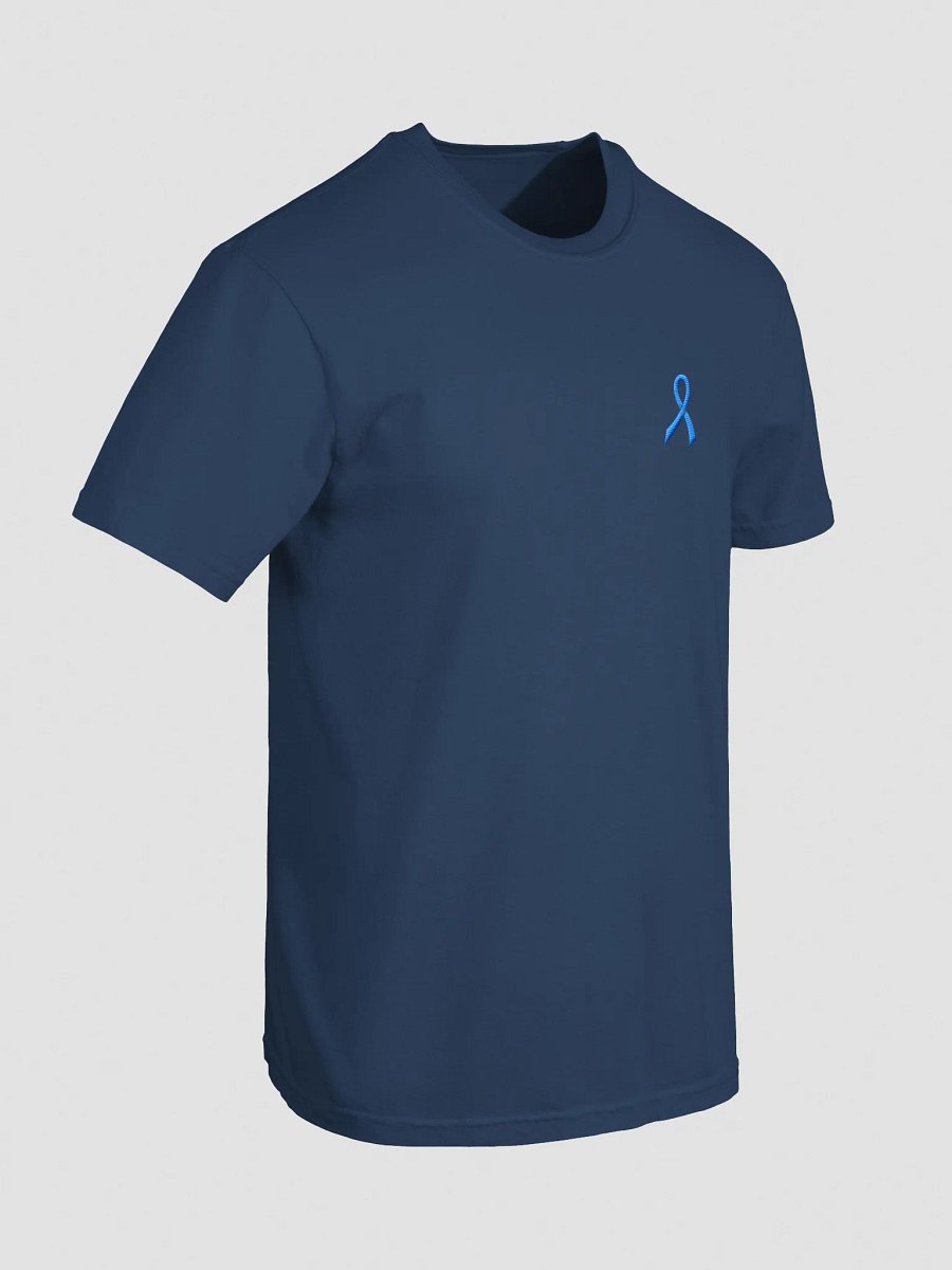 Awareness Blue Ribbon Loop T-Shirt - Embroidered product image (14)
