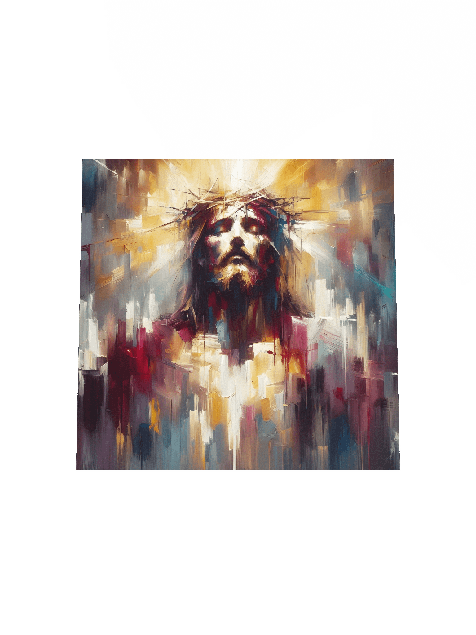Jesus Christ Radiant Resurrection Art | Modern Christ Art Canvas for Home & Church Décor product image (16)