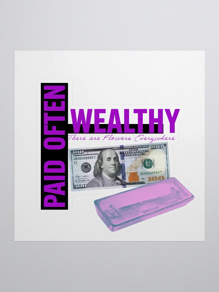 Purple Palace Wealthy & Paid Often Logo Sticker product image (1)