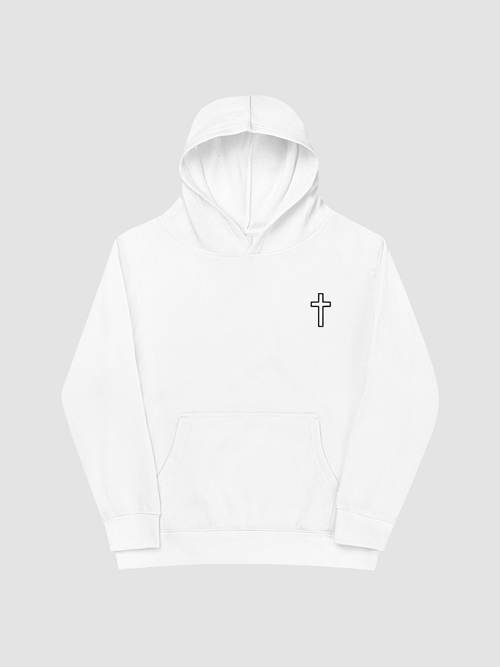 Youth White Cross Hoodie product image (1)