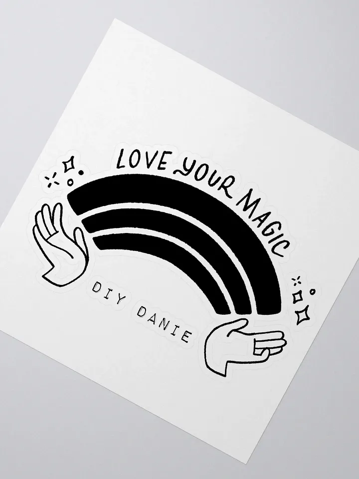 LOVE YOUR MAGIC RAINBOW STICKER (BLACK) product image (2)
