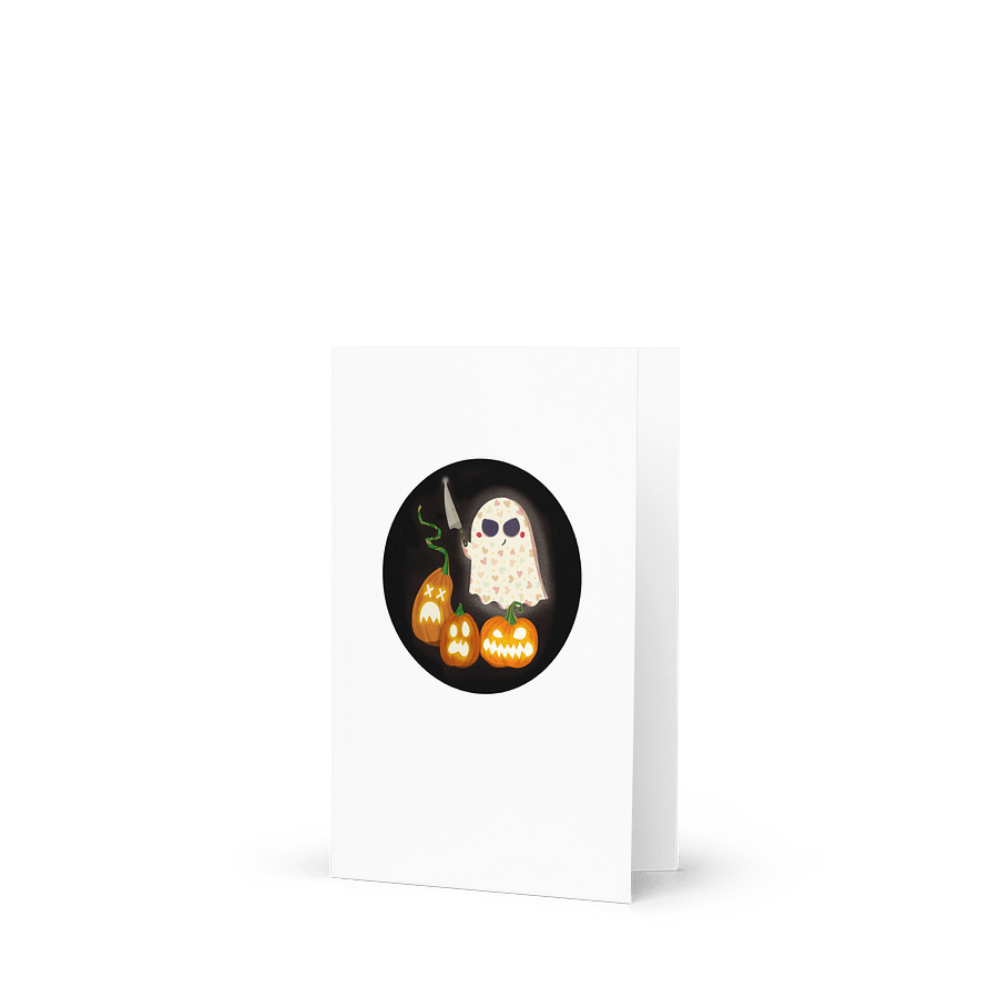 Little Ghost Pumpkin Carver - Greeting Card product image (4)