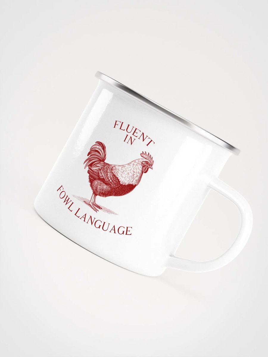 "Fluent in fowl language" ceramic mug product image (2)