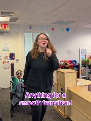 Anything for a smooth transition 😅💛 When a little creativity makes the day go so much easier! #ABATherapy #AutismSupport #Transitions #BTlife #fyp 