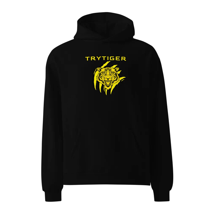 Sudadera ÉPICA con capucha y estampado de tigre rugiente amarilla (Unisex) product image (2)