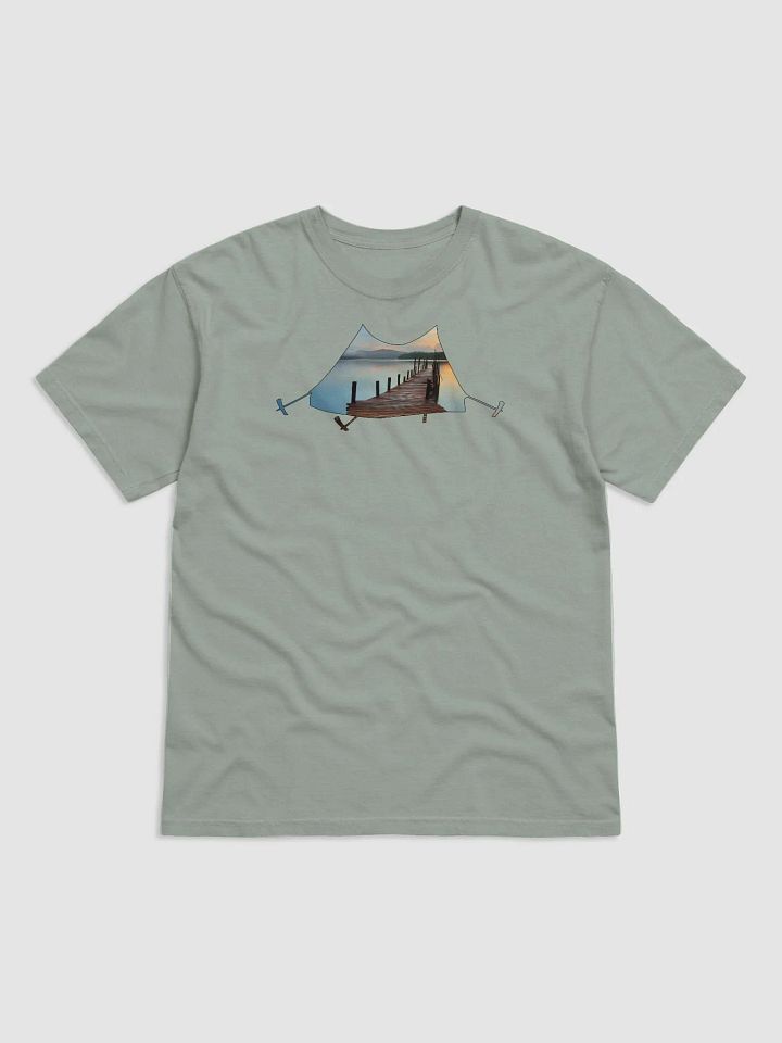 Camp, Relax, Reflect Hiking, tent, outdoors, camping, relaxing, bridge, adventure, away from home, nature, travel, mountain, forest, wild, trees, sunset, retro, souvenir, distressed. product image (2)