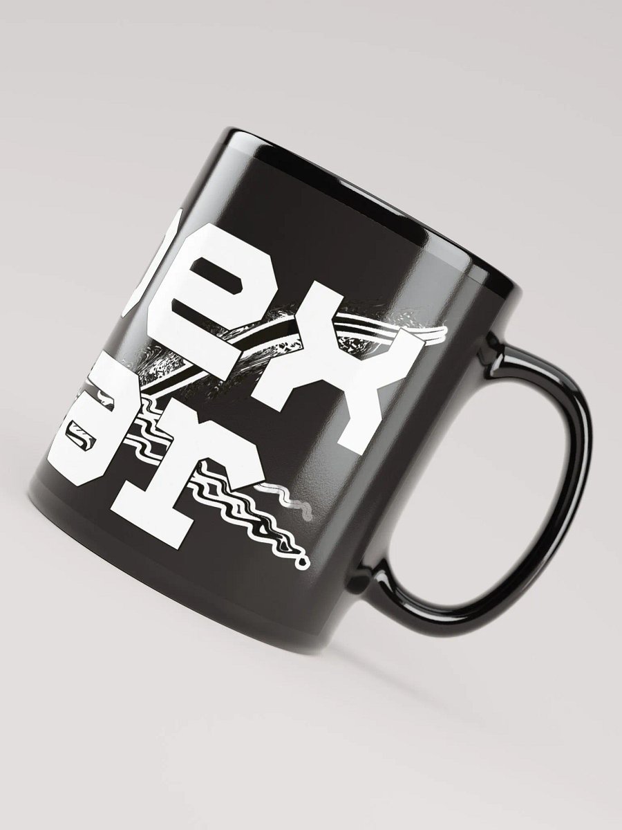 White HApex Gear Black Logo Black Glossy Mug product image (4)