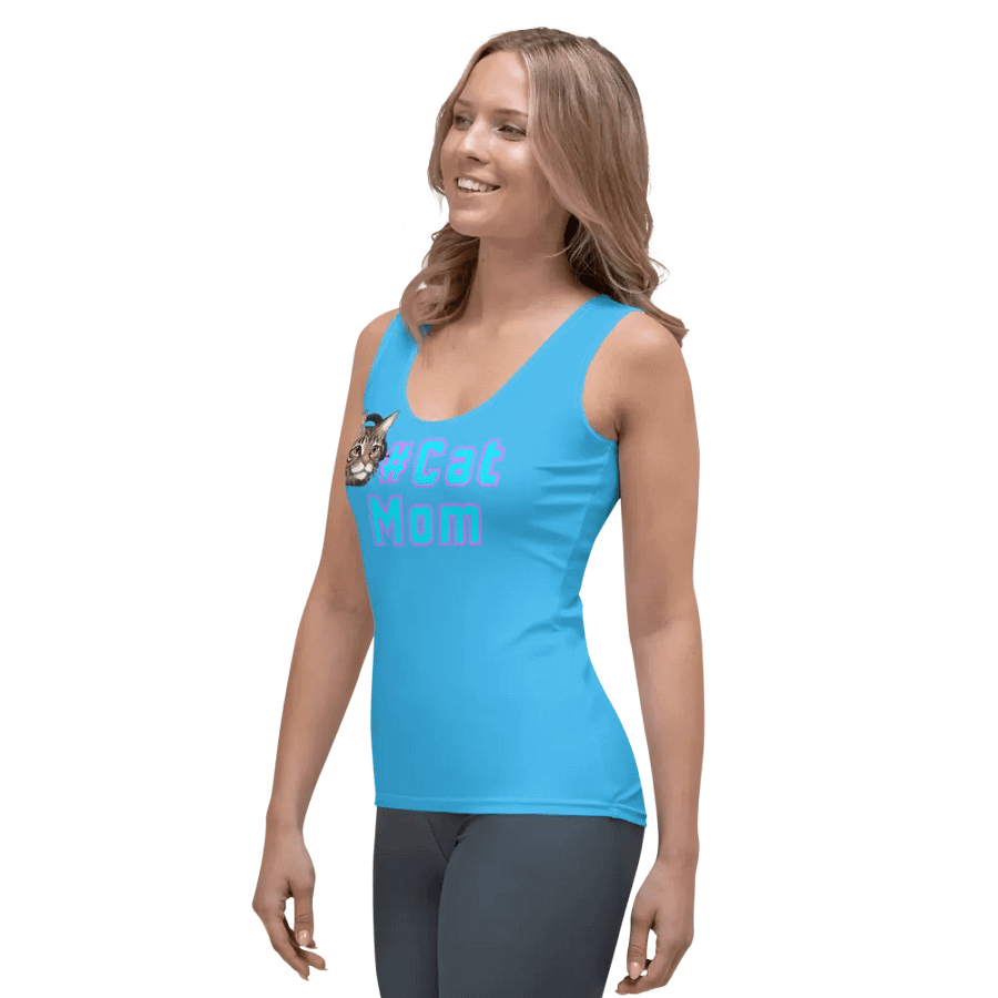 #CatMom Ladies Tank Top [blue] product image (3)