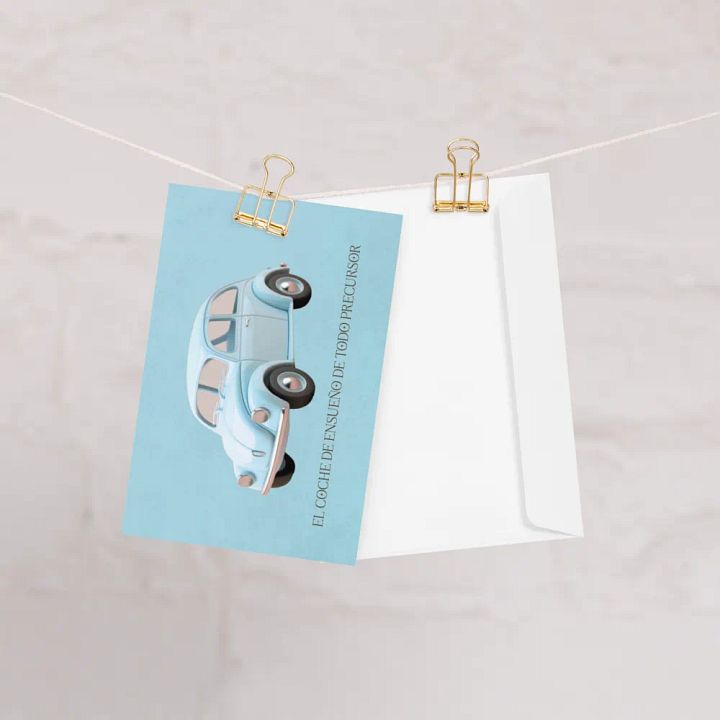 'Every Pioneer's Dream Car' Spanish Greeting Card product image (1)