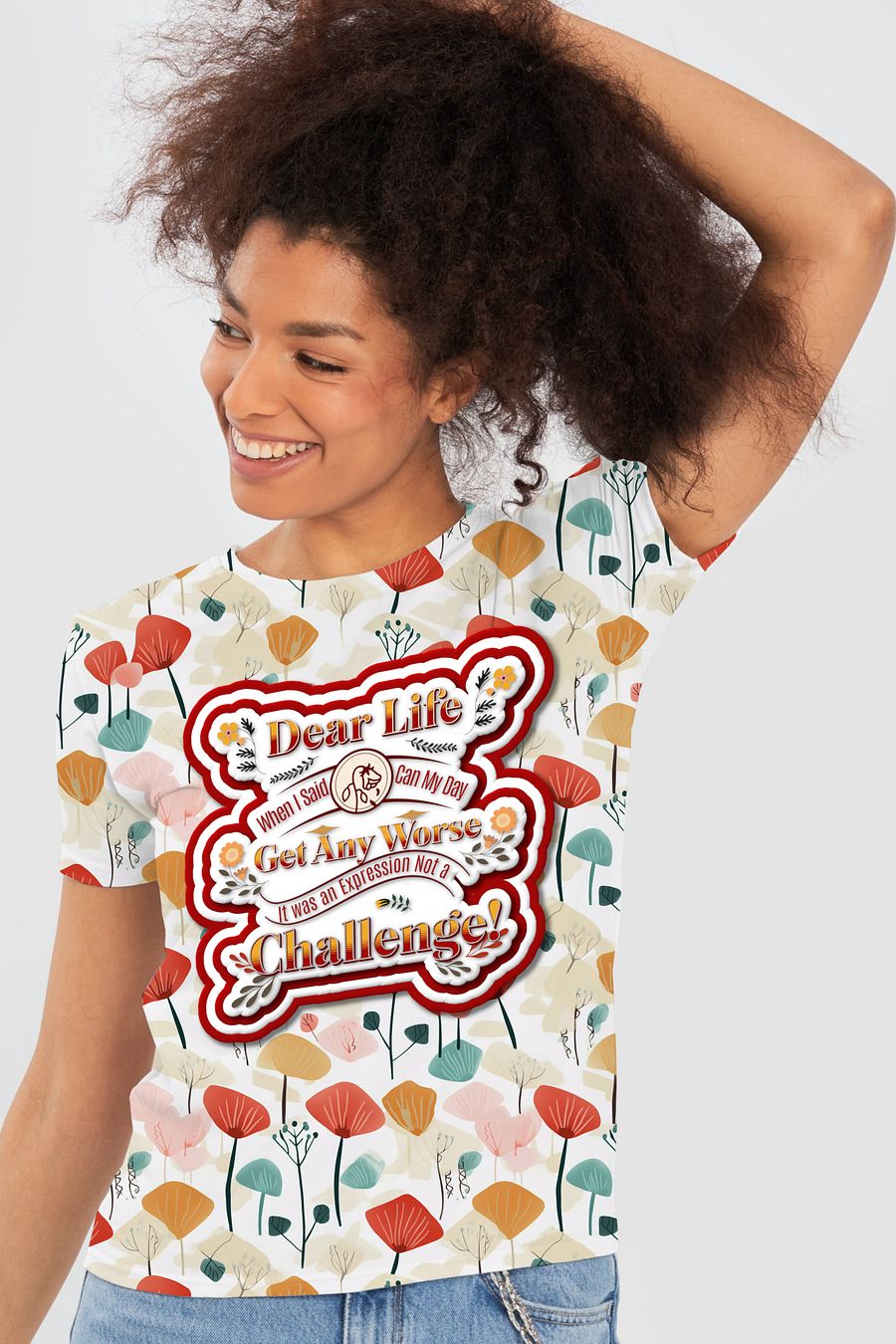 Funny Life Quote All Over Print T-shirt product image (2)