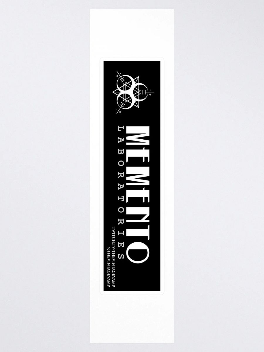 Memento Laboratories Logo [Black] Bumper Sticker product image (3)