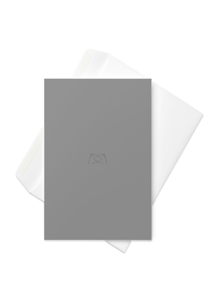 Heart Inside. Grey Only. Greeting Card