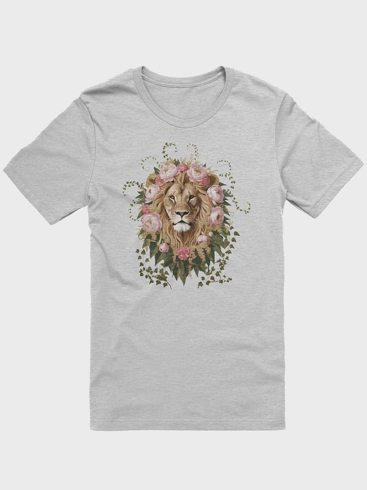Lion and flower t-shirt product image (1)