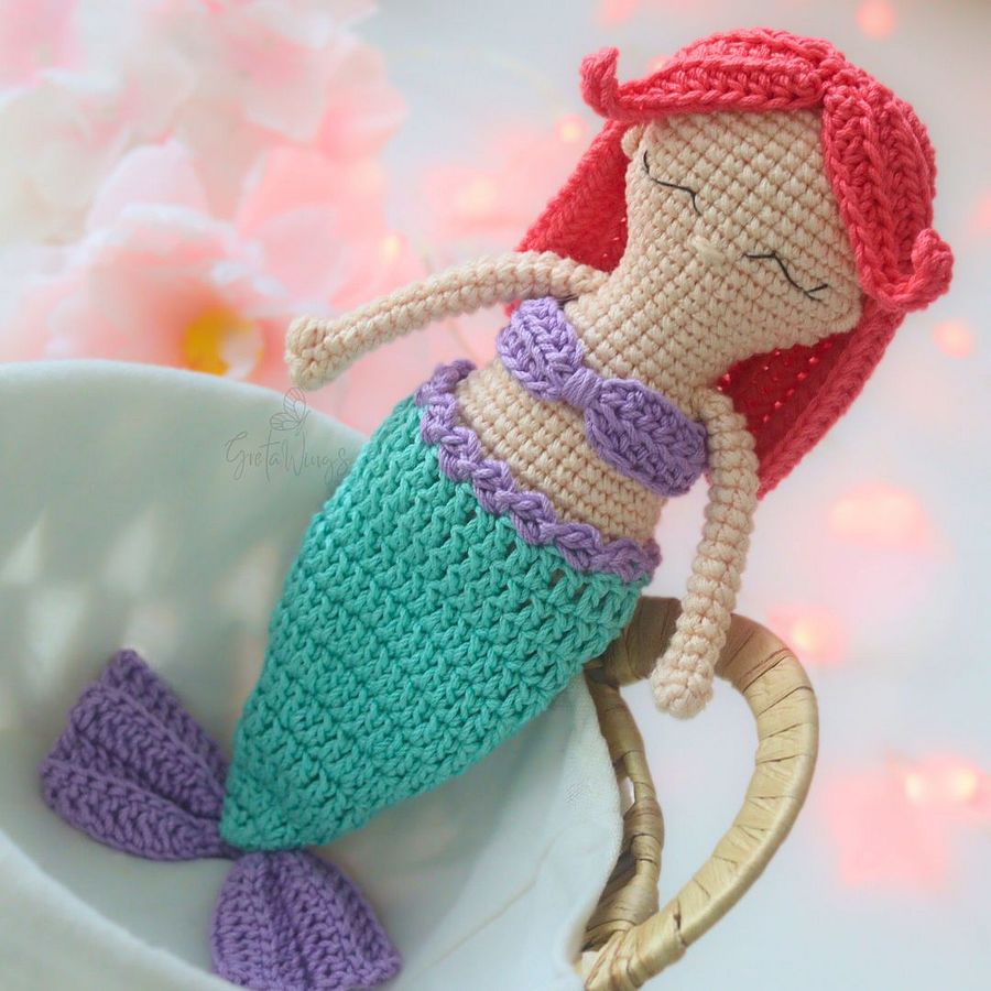 Cuqui Mermaid Amigurumi PDF Pattern: Exclusive Design to Crochet Your Ideal Mermaid (Digital Download) product image (8)