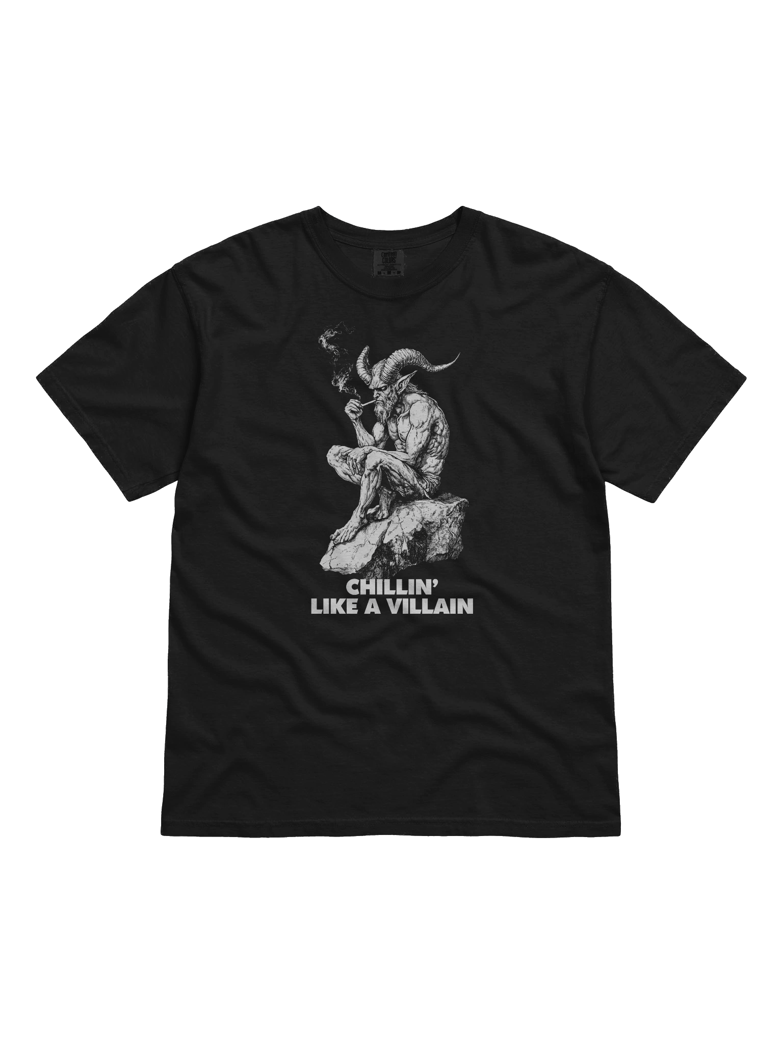 Chillin' Like A Villain - Smoking Devil Demon Satan T-Shirt product image (1)